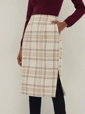 NWT Love, Bonito Celine Oversized Tartan Pencil Skirt